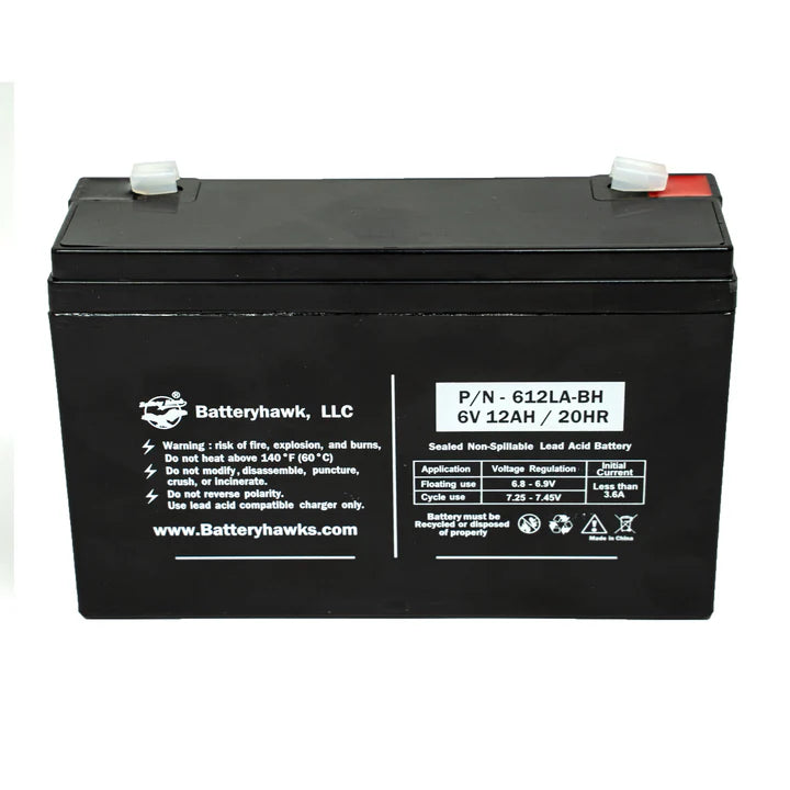 BatteryHawk BH 6120 F1 - 6V 12AH SLA Battery — Battery Wholesale