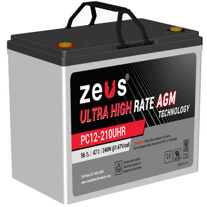 Zeus Battery PC12-210UHR - 12V 56.2AH SLA Battery