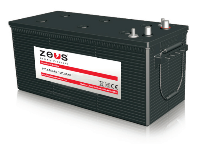 Zeus Battery PC12-250-8D - 12V 250AH SLA Battery