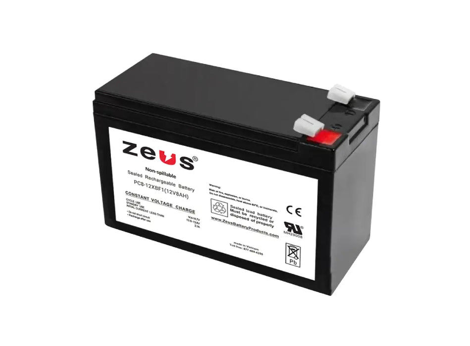 Zeus Battery PC8-12XBF2 - 12V 8AH SLA Battery