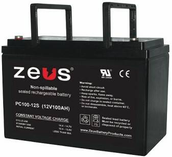 Zeus Battery PC100-12SM - 12V 100AH SLA Battery