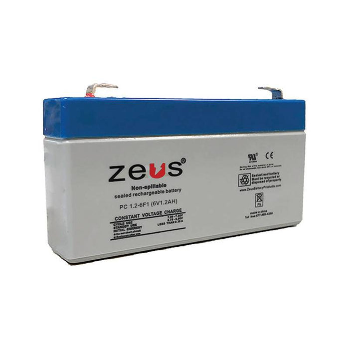 Zeus Battery PC1.2-6F1 - 6V 1.2AH SLA Battery