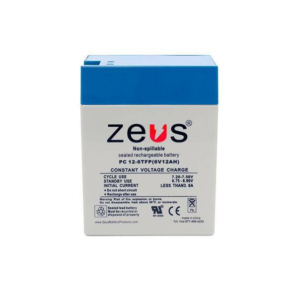 Zeus Battery PC12-6TFP - 6V 12AH SLA Battery