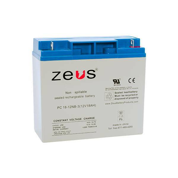 Zeus Battery PC18-12F2 - 12V 18AH SLA Battery