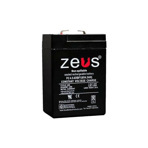 Zeus Battery PC4.5-6XB F1 - 6V 4.5AH SLA Battery