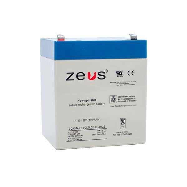 Zeus Battery PC5-12F1 - 12V 5AH SLA Battery