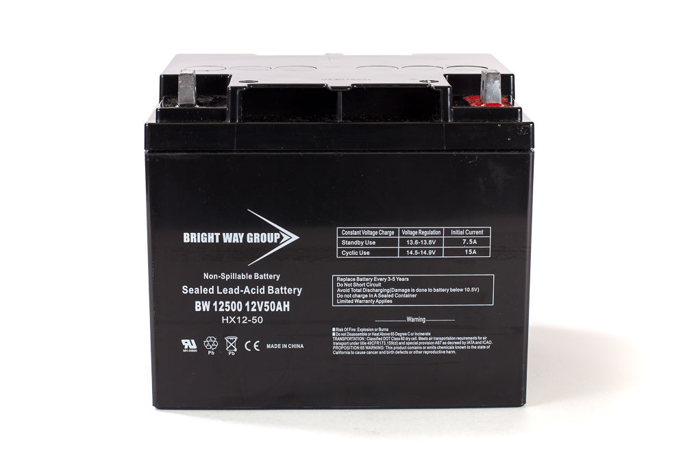 Bright Way Group BW 12500 NB - 12V 50AH SLA Battery — Battery Wholesale